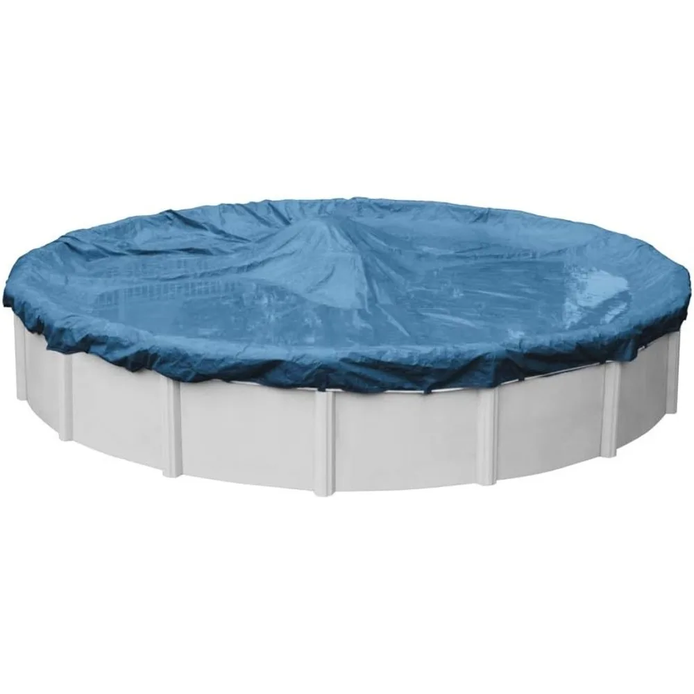 

Heavy Duty Winter Pool Cover for Above Ground Pools 24 ft with 4 ft Overlap Solid 8x8 Scrim