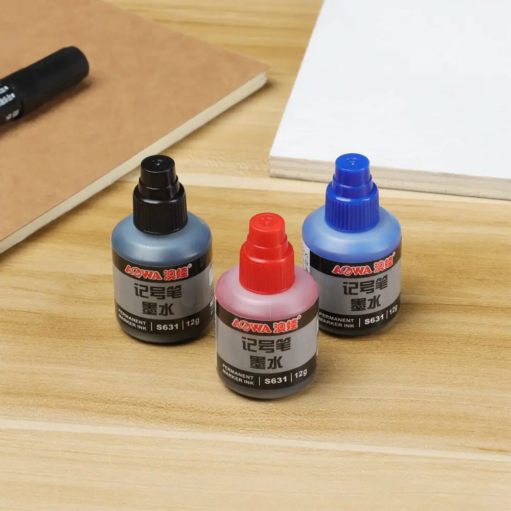 قلم تحديد طلاء جرافيتي ، مستلزمات مكتبية جافة على الفور ، حبر إعادة تعبئة الزيت #4