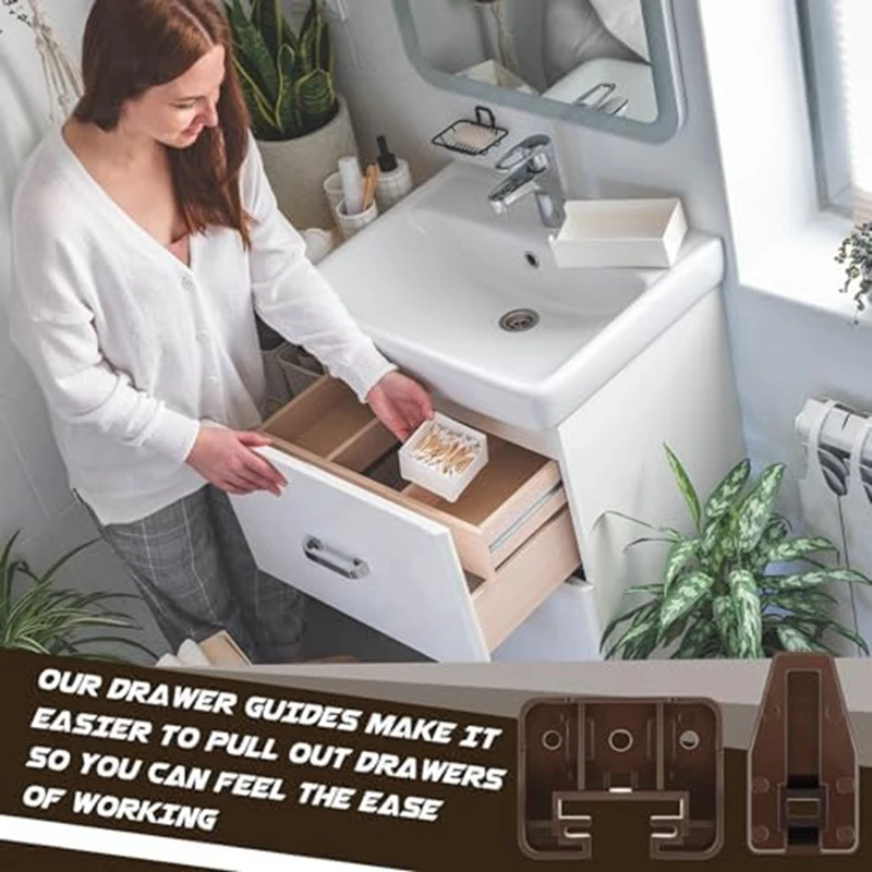 20Set Drawer Slides And Guides Drawer Replacement Part Undermount Drawer Slides Stopper For Center Mount Drawer Slides Durable