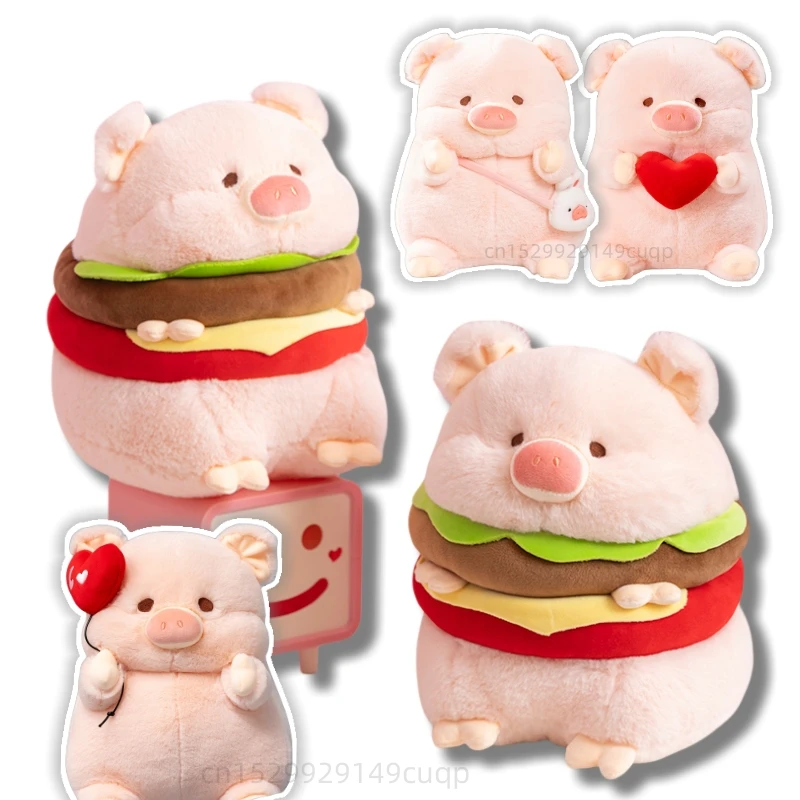 20-40 cm schattige engel hamburger hart rugzak varken serie knuffel cartoon knuffel pluche pop animatie zacht meisje babyspeelgoed