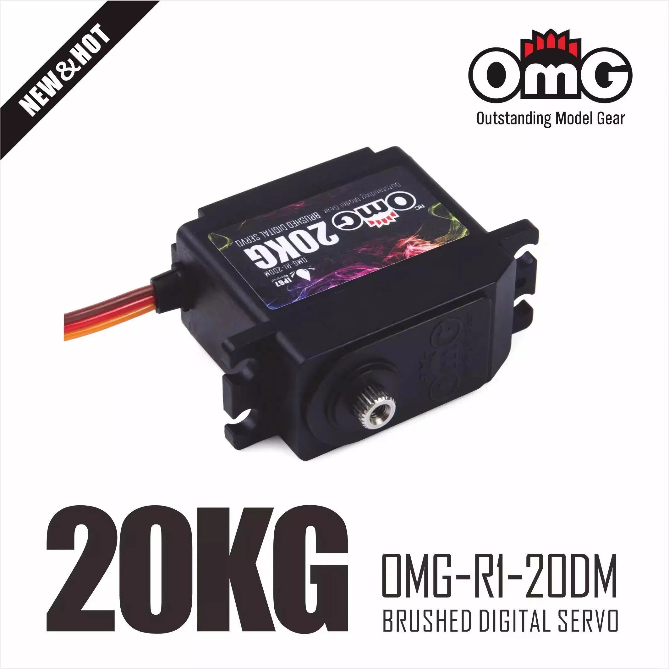 RCOMG nuevo servomotor digital impermeable de 20kg de alto torque motocicleta de tres ruedas simulación de carrera plana vehículo todoterreno