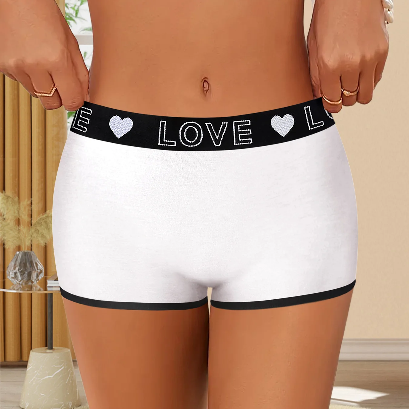 3 قطعة سراويل الملاكم النسائية منتصف الخصر لا أثر حجم كبير أربعة ركن سراويل سيدة الموضة الراحة فلوش الساقين شقة القدم قصيرة