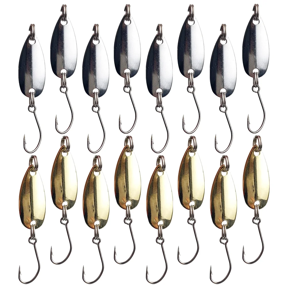 

16 Pcs Metal Bait Hook Fresh Water Fishing Lures Sinking Hooks for Outdoor Creative Convenient Tool Vivid