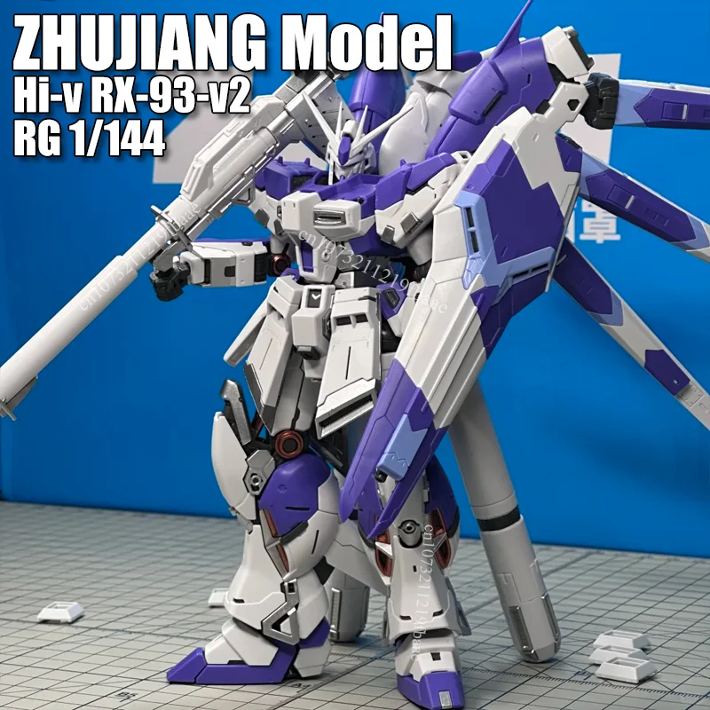 

In Stock ZHUJIANG Model Hi-V RG 1/144 Toys RX-93-V2 Hi V Assembly Model Kit Plastic Robot Figurine Model Gift