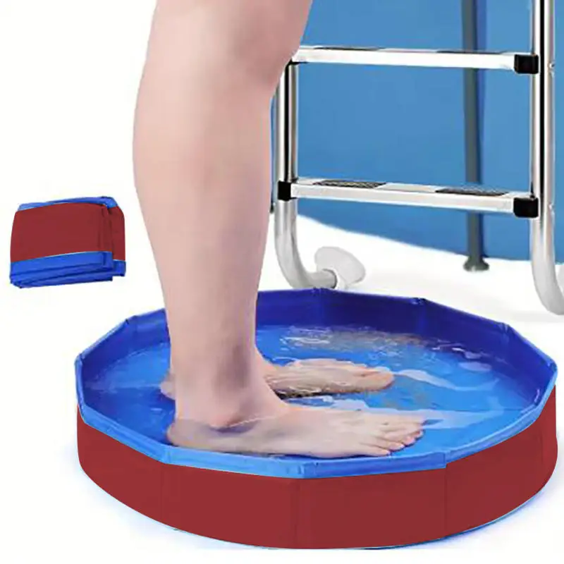 

Pet Swimming Pool PVC Foldable Pet Play Water Pool Shower Basin Cat Sand Pool Children's Pool Dog Bathing Tub Pool for Small Dog