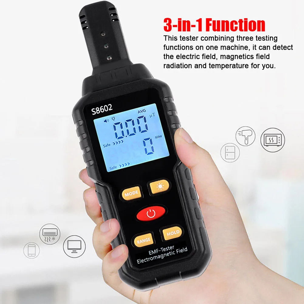 

Electromagnetic Tester Dosimeter Radiation Detector Radiation Detector LCD Digital Display Magnetic Field Measurement Range