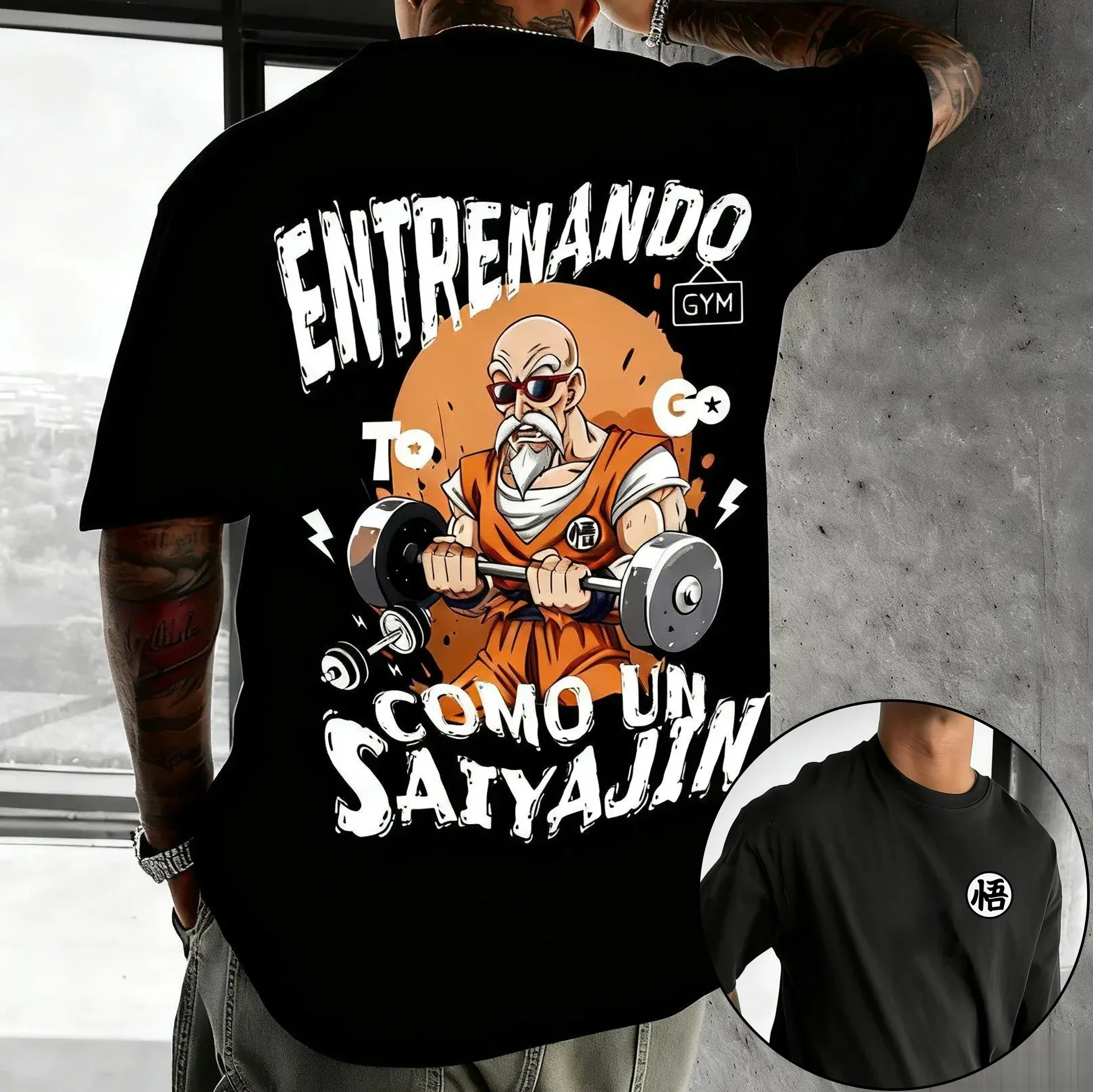 Unisex Dragon Ball Gym Training Master Roshi Anime Graphic T Shirt Men Women Streetwear Summer Vintage Cartoon Short Sleeve Tee