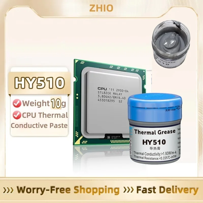 

Coolcirc HY510 10 г/30 г термопроводящая смазка, паста, силиконовая паста для графического процессора, набор микросхем, охлаждающая силиконовая смазка