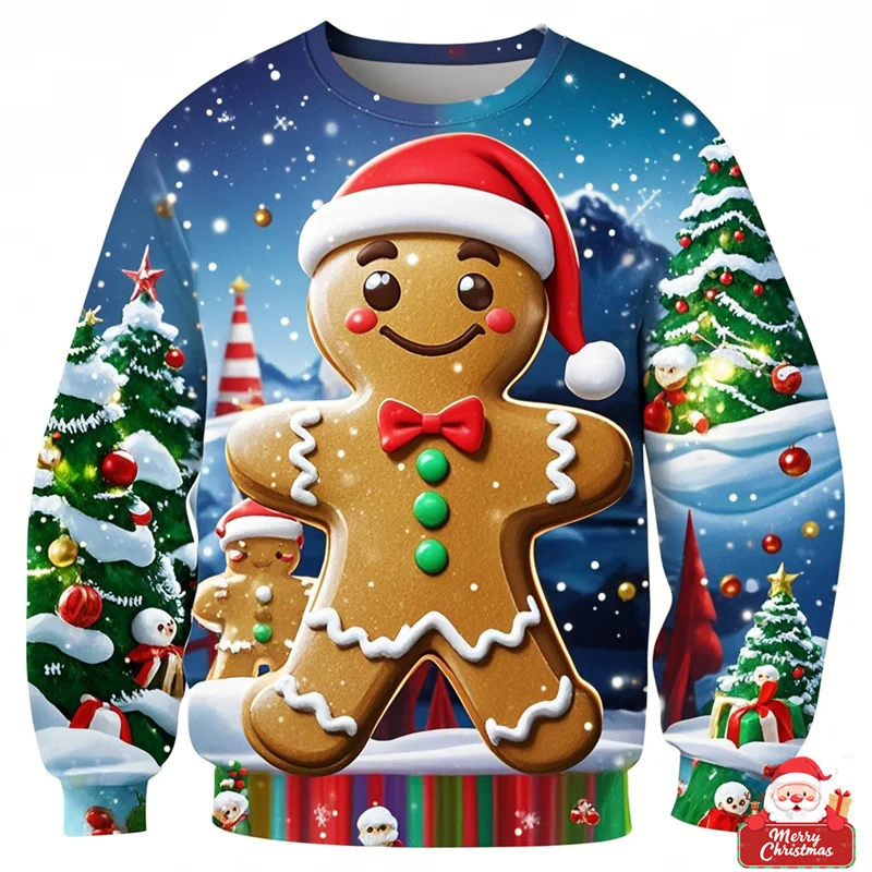 موضة الزنجبيل رجل البلوز القبيح للنساء ملابس الهيب هوب حفلة الرجال بلوزات عادية عيد الميلاد البلوفرات رياضية