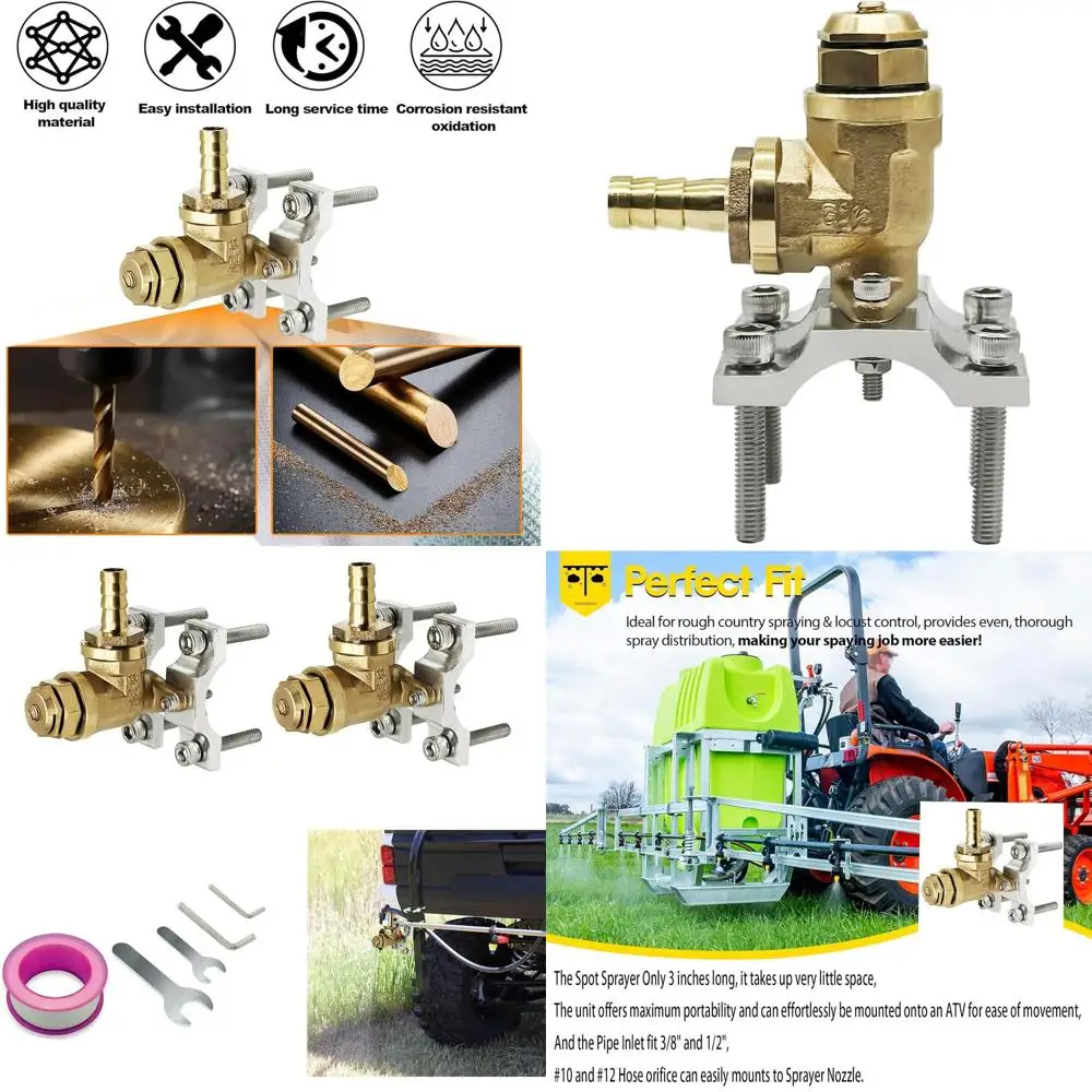 

Двойные латунные форсунки для опрыскивателей для квадроциклов, различные размеры # 10 & # 12, Выдвижной шланг длиной до 31 фута для использования на газонах и в садах
