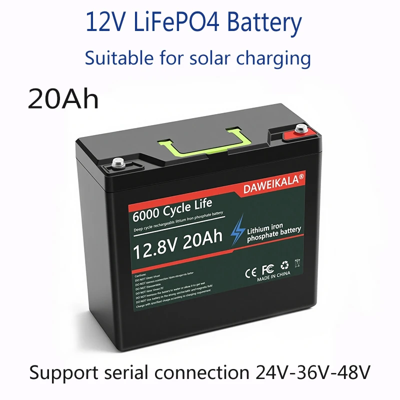 

12V 20AH LiFePO4 Battery Rechargeable Lithium Ion Phosphate Battery For Scooter RV 36V 48V electric motorcycle battery