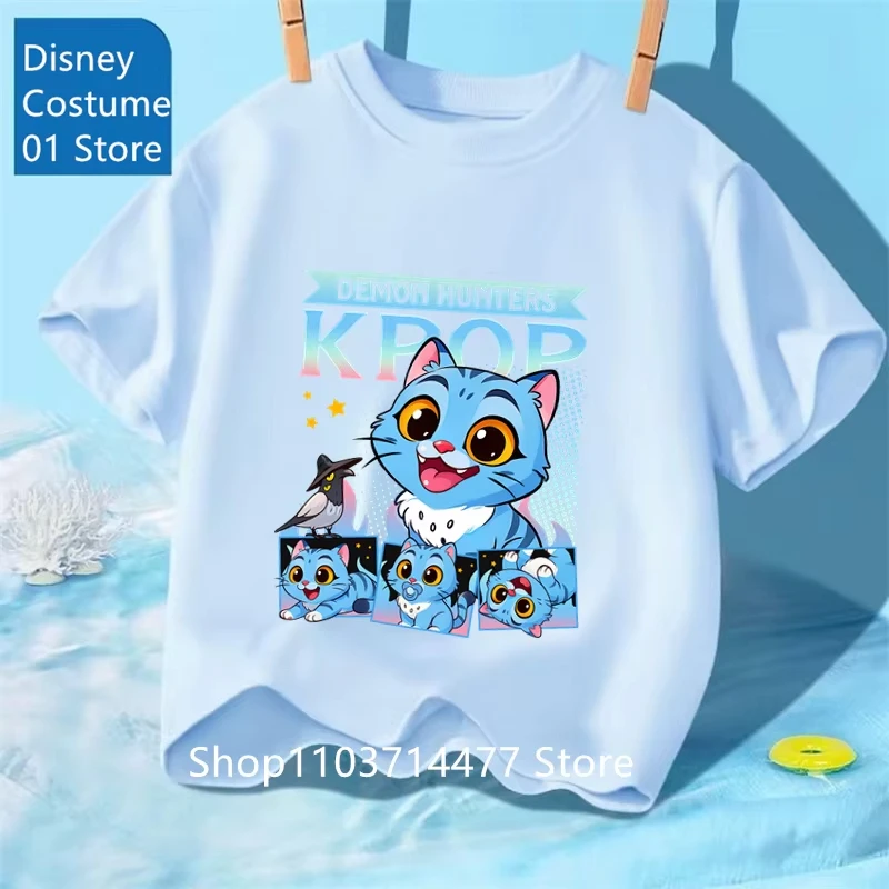 2025 Kids T-shirt K-Pop Demon Hunters Tiger Shirt Fans Gift Toddler Girl Boy KPop Demon Hunters Tiger Short Sleeve Tshirt