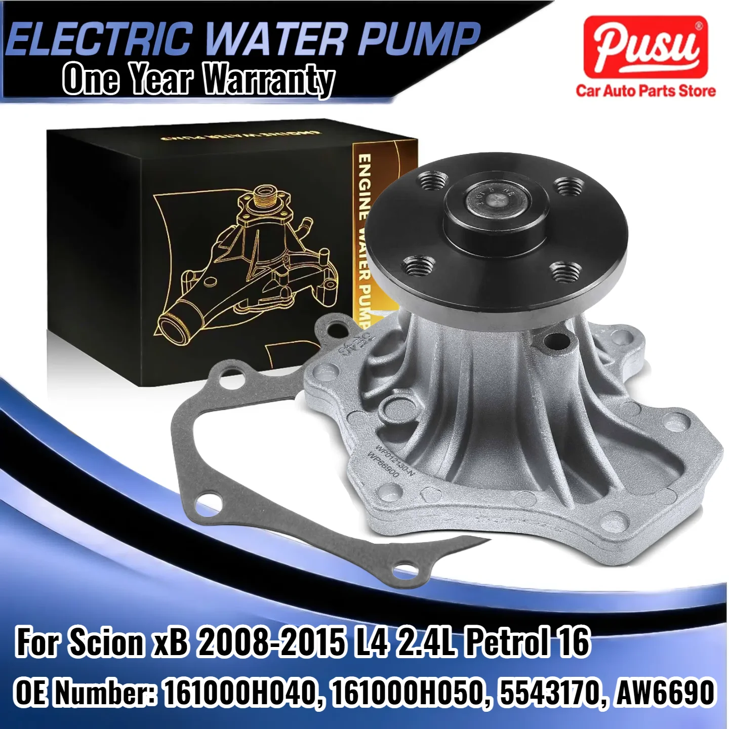 

New Engine Water Pump with Gasket for Scion xB 2008-2015 2.4L Petrol - Parts:161000H040/050,5543170,AW6690