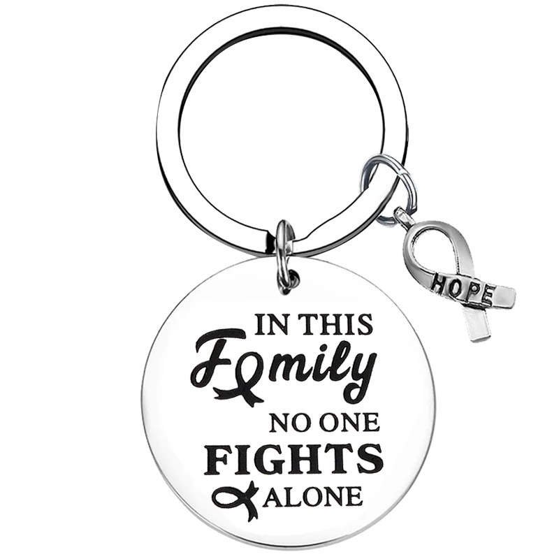 Cute Lung Cancer Awareness Gifts Lung Cancer Keychain Survivors Gift Inspirational Lung Cancer Support Key Chain Pendant Jewelry