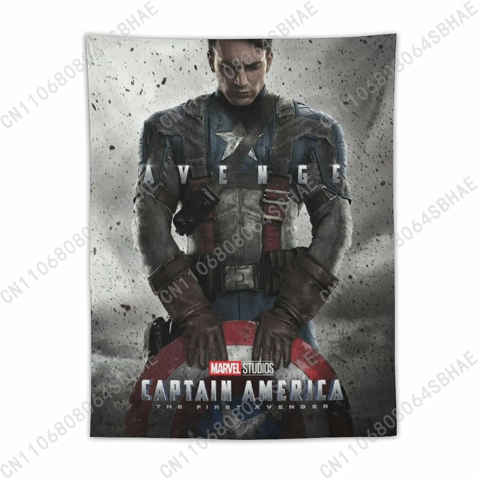 

Marvel Captain America Custom Photo Wall Tapestry Personalized Blanket Wall Hanging Bedroom Living Room Birthday Gift Cosplay