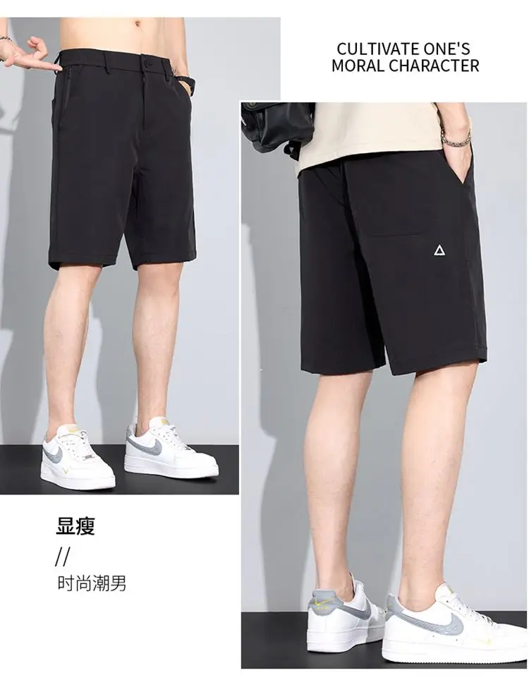 2026 Marken-Kleidung Shorts für Herren im Sommer Dünne Gerade Geschnittene Lässige Fünf-Viertel-Hosen Herren Lose Eisseiden-Sportshorts – Detail 16