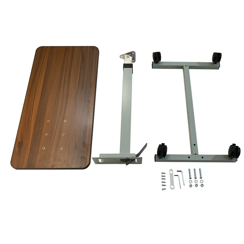 طاولة طعام مستشفى تجارية مخصصة للبيع بالجملة طاولة طعام مستشفى قابلة للتعديل مع عجلات لكبار السن #4