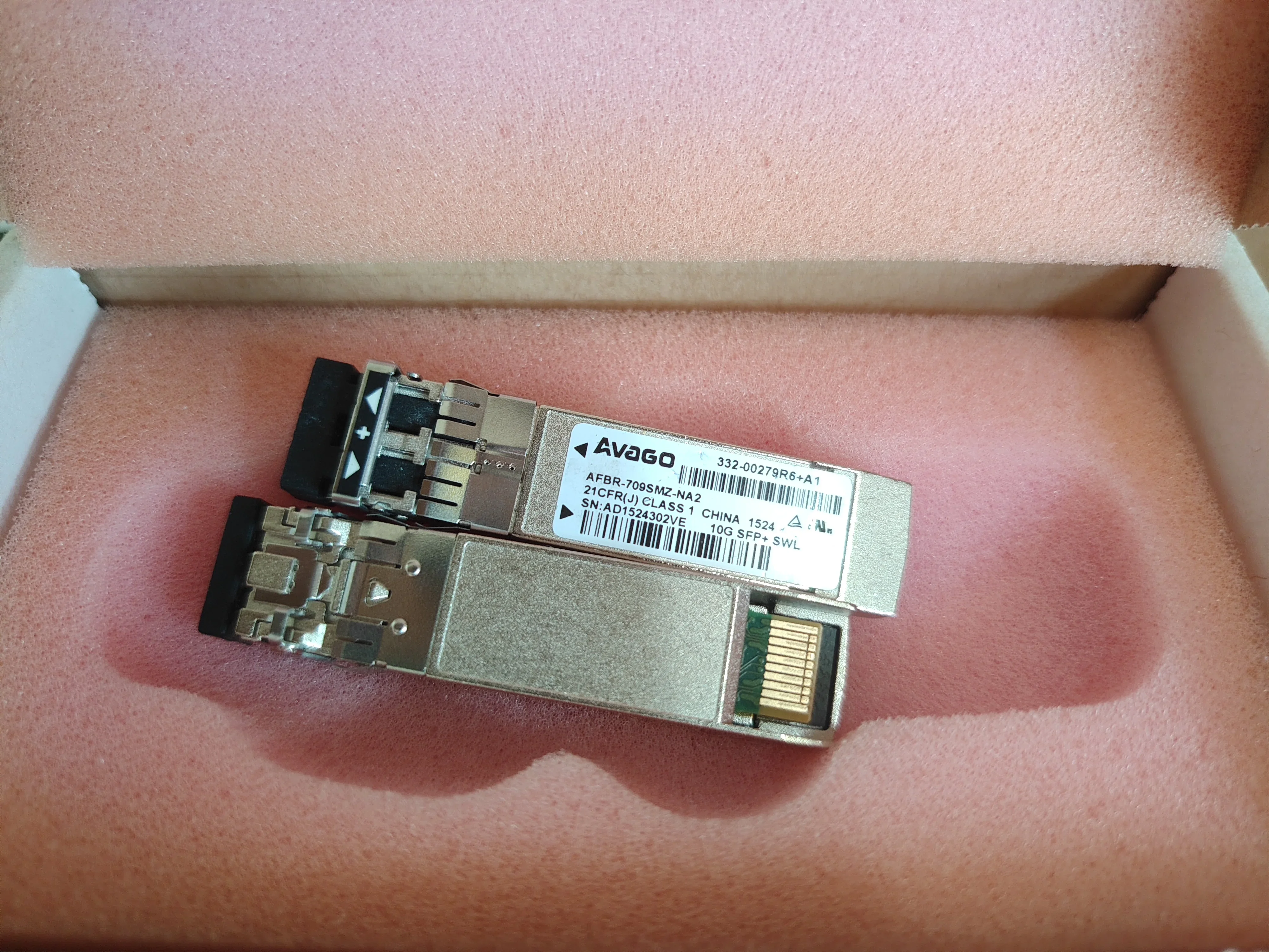 AFBR-709SMZ-NA2/332-00279R6+A1/10G SFP+ SWL/ AVAGO 10G Multimode Dual Fiber Transceiver Module