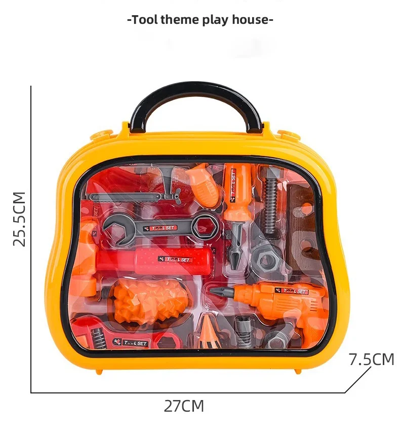 Juego de caja de herramientas para niños, juguete para niño, mantenimiento de simulación, plataforma de taladro eléctrico, herramienta de reparación, juguetes, conjunto de tornillos