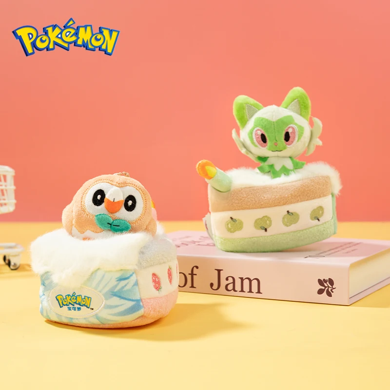 포켓몬 스위트 드림 케이크 플러시 귀여운 키체인 피카츄 이브이 고스트 겐가르 미아우스 부데우 자포도 수집용 소프트 토이 행잉 태그
