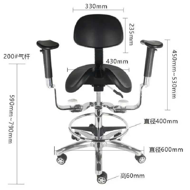 Dentist Seat Oral Doctor Back Stool Lifting Bar Rotating Swivel Beauty Lab Chair With Armrest Furnture