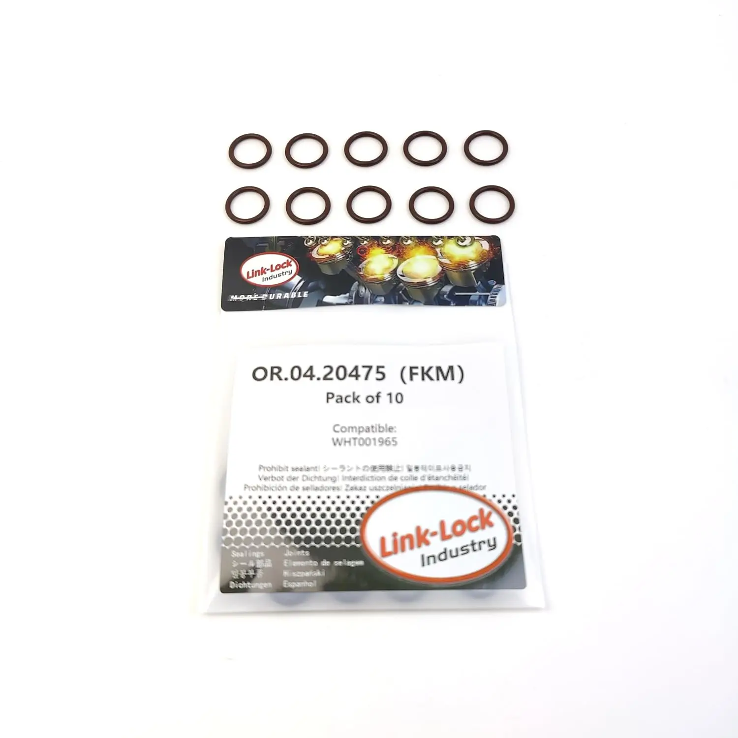

LINK-LOCK 10PCS OR.04.20475 FKM Viton Sealing O-Ring Kit of Turbo Oil Return Line WHT001965 for AUDI