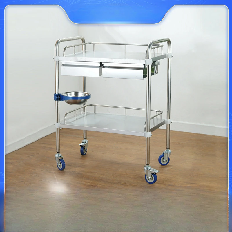 

equipment cart, stainless steel physical therapy dental small cart, multifunctional nursing and treatment tool cart