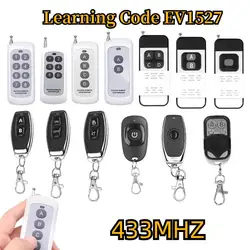 433 Mhz RF 1 2 3 4 6 8 CH EV1527 Learning Code Remote Control Wireless Transmitter Switch for garage door gate Alarm Key