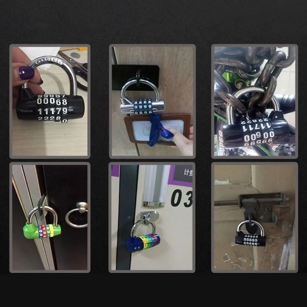 Security Combination Lock Suitcase Gym Safety Coded Lock Dormitory Cabinet  Lock Luggage Padlock 4 Digit Password Lock