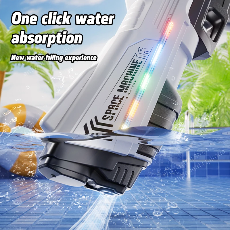 نبض كهربائي مستمر اطلاق النار مدفع المياه سعة كبيرة التلقائي امتصاص الماء ومسدس لعبة مضيئة للأطفال في الهواء الطلق