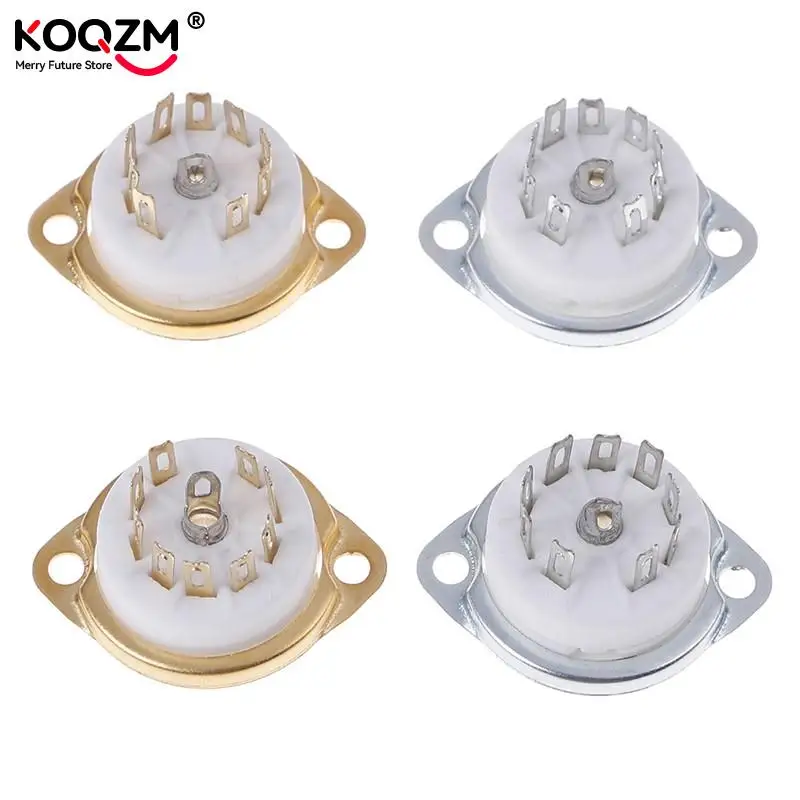 

1pc Ceramic 9pin GZC9-F-G PCB MOUNT Tube Socket FOR 12AX7 12AT7 12AU7 6DJ8 ECC82 5670 6922 Hifi Audio Vintage AMP DIY