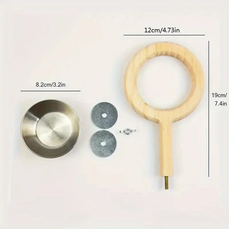 1Pc Small and Medium-sized Parrot Stainless Steel Food Bowl Water Cup Snack Box Grinding Claw Stand Pole