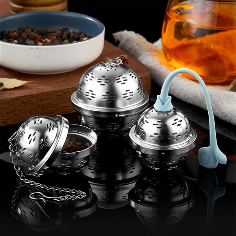 

Stainless Steel Tea Infuser Sphere Tea Leaves Spice Strainer Fine Mesh Filter Diffuser Seasoning Ball Kitchen Accessories