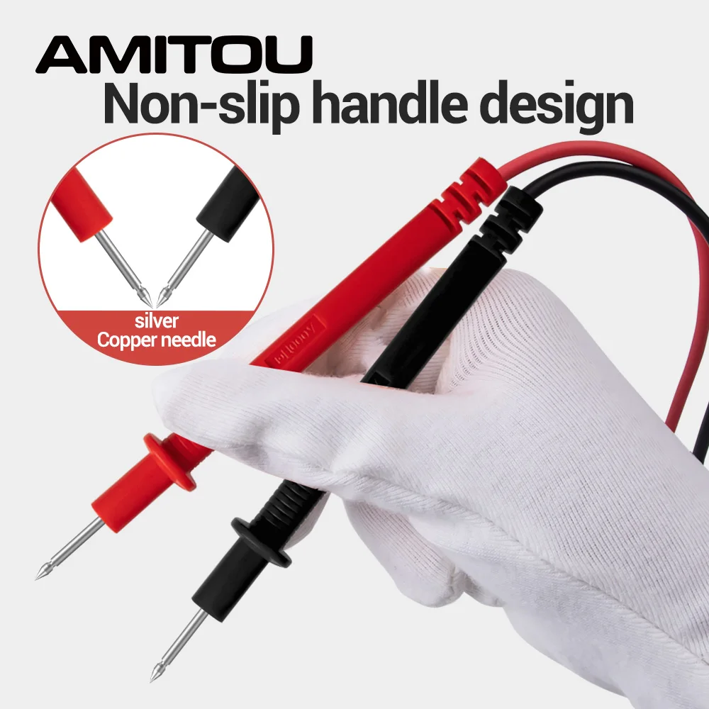 AMITOU PVC Test Leads for Digital Profesional Multimeter Voltage Tester Line Multimeter Cable Electrician Tools Accessories