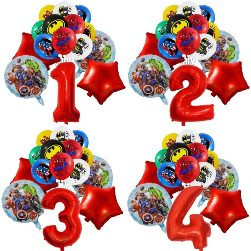 

15pcs Hero Avengers Foil Balloon Set children‘s Birthday Party Decoration Avengers Baby Shower Inflatable boys Toy Gift Globos