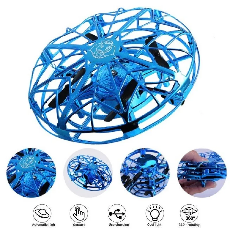 Colorful Anti-collision Flying Helicopter Magic Hand UFO Ball Aircraft Sensing Mini Induction Drone Kids Electric Toy Gift