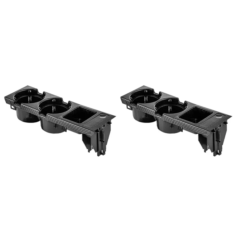 

2X 51168217953 For BMW 3 Series E46 318I 320I 98-06 Carbon Fiber Center Console Water Cup Holder Coin Storage Box