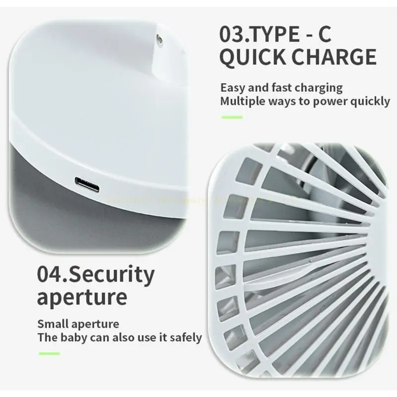 

Portable Fan Desk Electric Table Fan Home Office Outdoor Rechargeable Low Noise