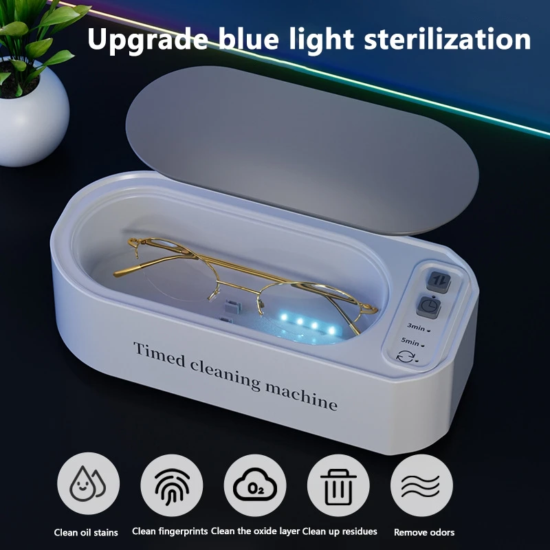 ميديا بالموجات فوق الصوتية الأنظف 50 كيلو هرتز نظارات مجوهرات حلقة فرشاة الأسنان تنظيف توقيت قابل للتعديل المحمولة آلة نظافة المنزلية #2