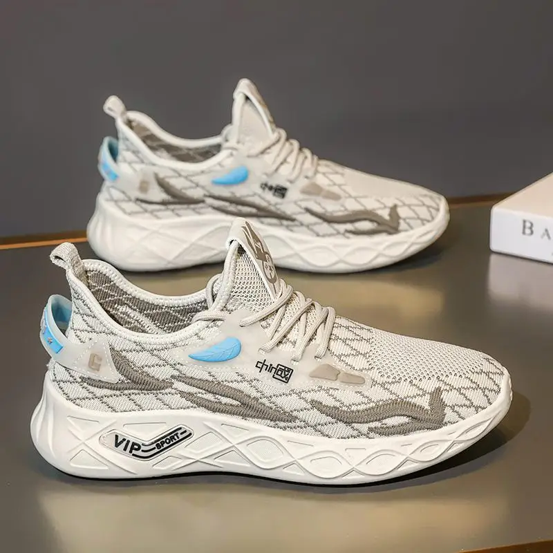 Classic men's shoes lightweight comfortable mesh breathable casual sports shoes for teenagers anti slip running shoes sneakers image 2