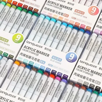9/162 farben Acryl Farbe Kunst Marker Stift DIY Malerei Zeichnung für Karte Keramik Stein Becher Glas Stoff Kleidung Kunst Liefert