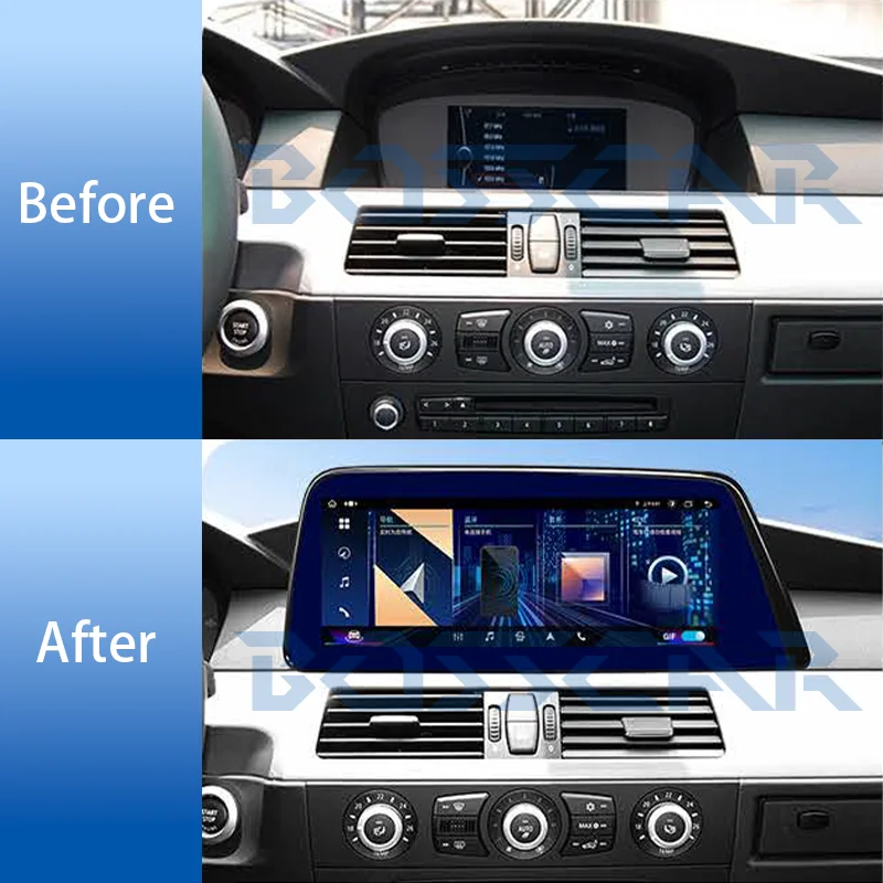 For BMW's new concept blade screen Applicable to 5Ser E60 CIC system.Built-in wireless CarPlay Qualcomm Snapdragon Android 13