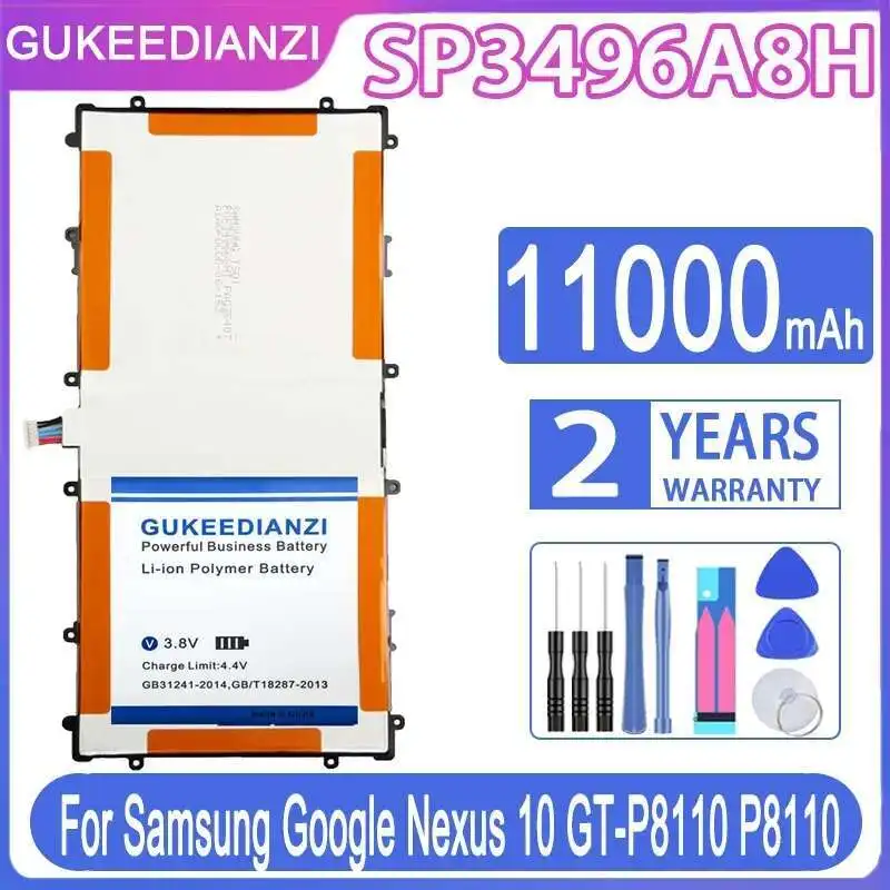 

SP3496A8H 11000Mah Tablet Battery For Samsung Google Nexus 10 GT-P8110 P8110 Premium Replacement Environmentally Friendly