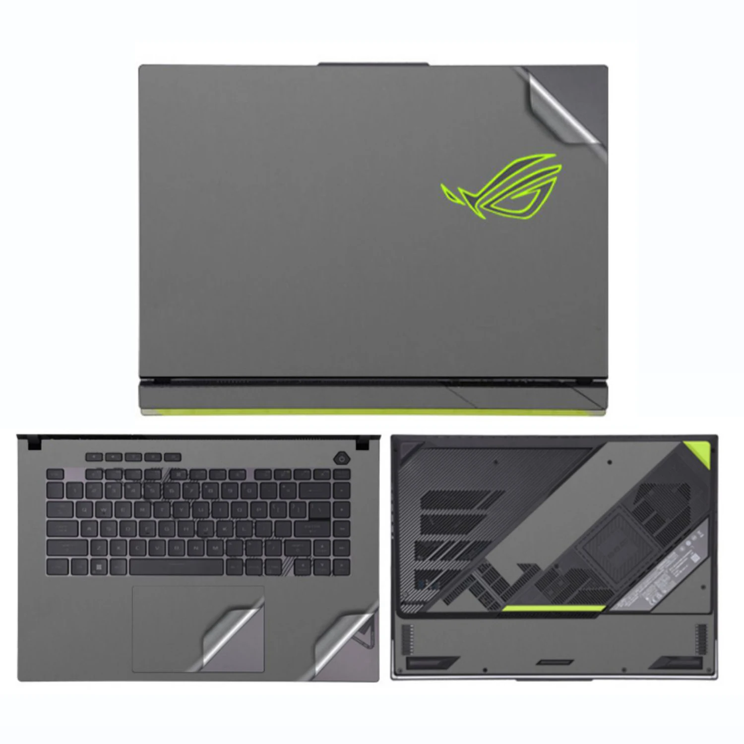 Piel de vinilo para portátil ASUS ROG STRIX G16/G18 (2023) G614J G814J, pegatinas precortadas para ROG Strix Scar 16/18 G634J G834J, piel de carcasa