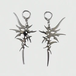 Grunge Aesthetic Irregular Thorn Dangle Earrings Y2K Punk Retro Fashion Geometric Drop Earrings for Women