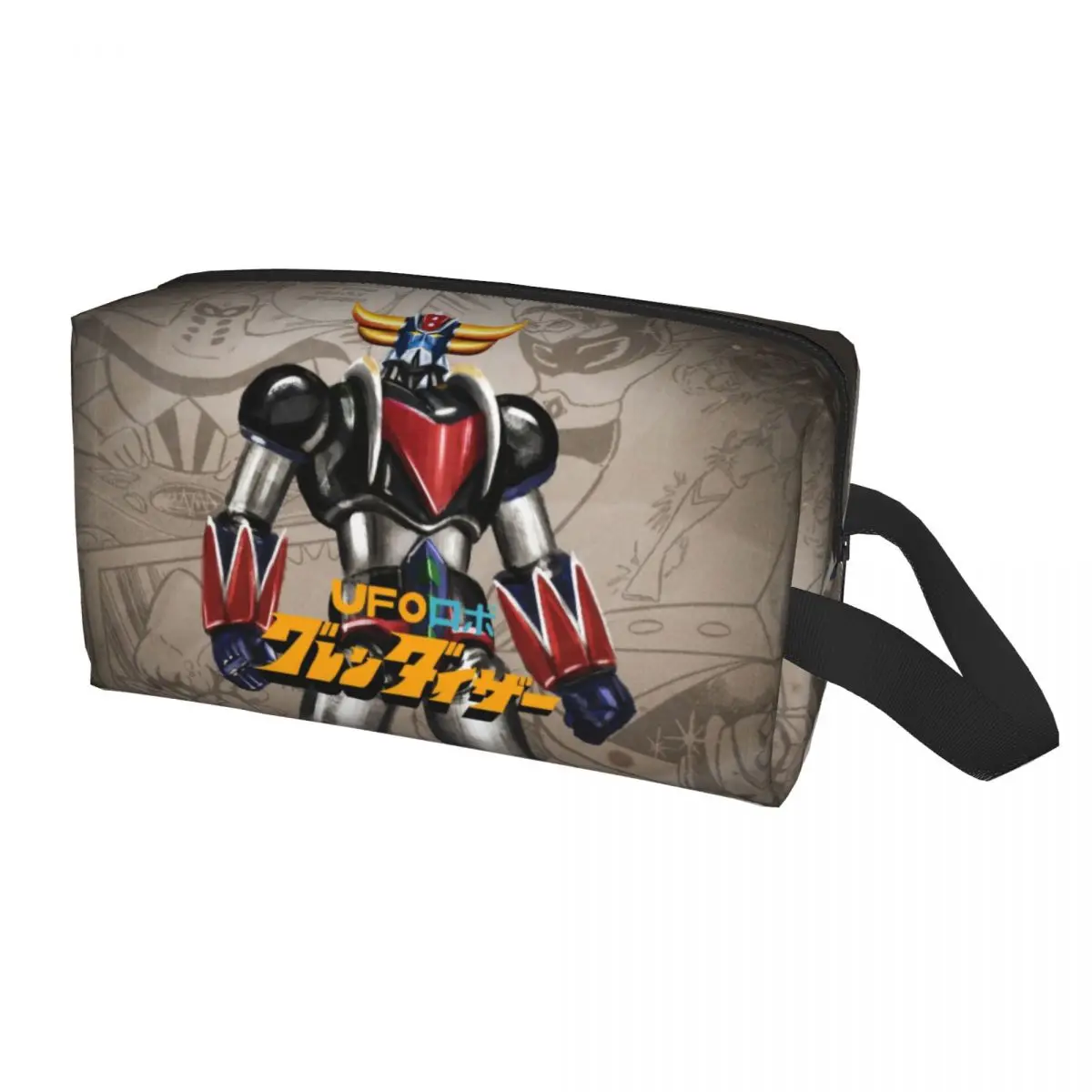 Custom Cute Grendizer Anime Travel Toiletry Bag Women UFO Robot Goldorak Cosmetic Makeup Bag Beauty Storage Dopp Kit