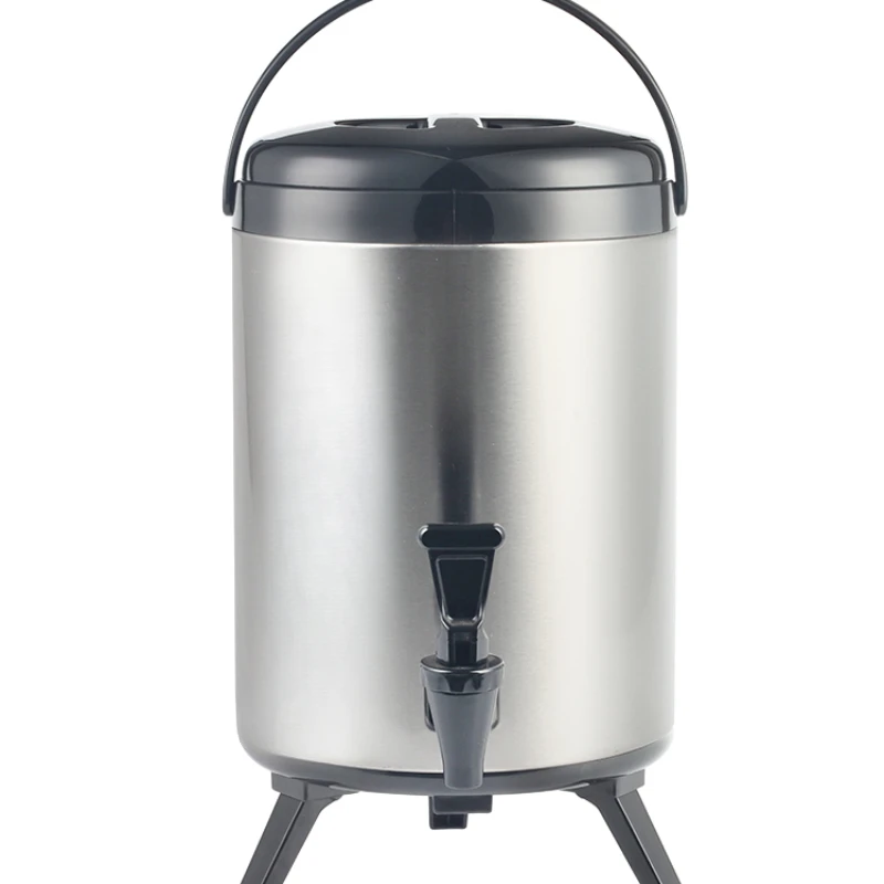 Stainless steel insulated bucket soybean milk bucket commercial stall 10L insulated bucket milk tea shop special 12L