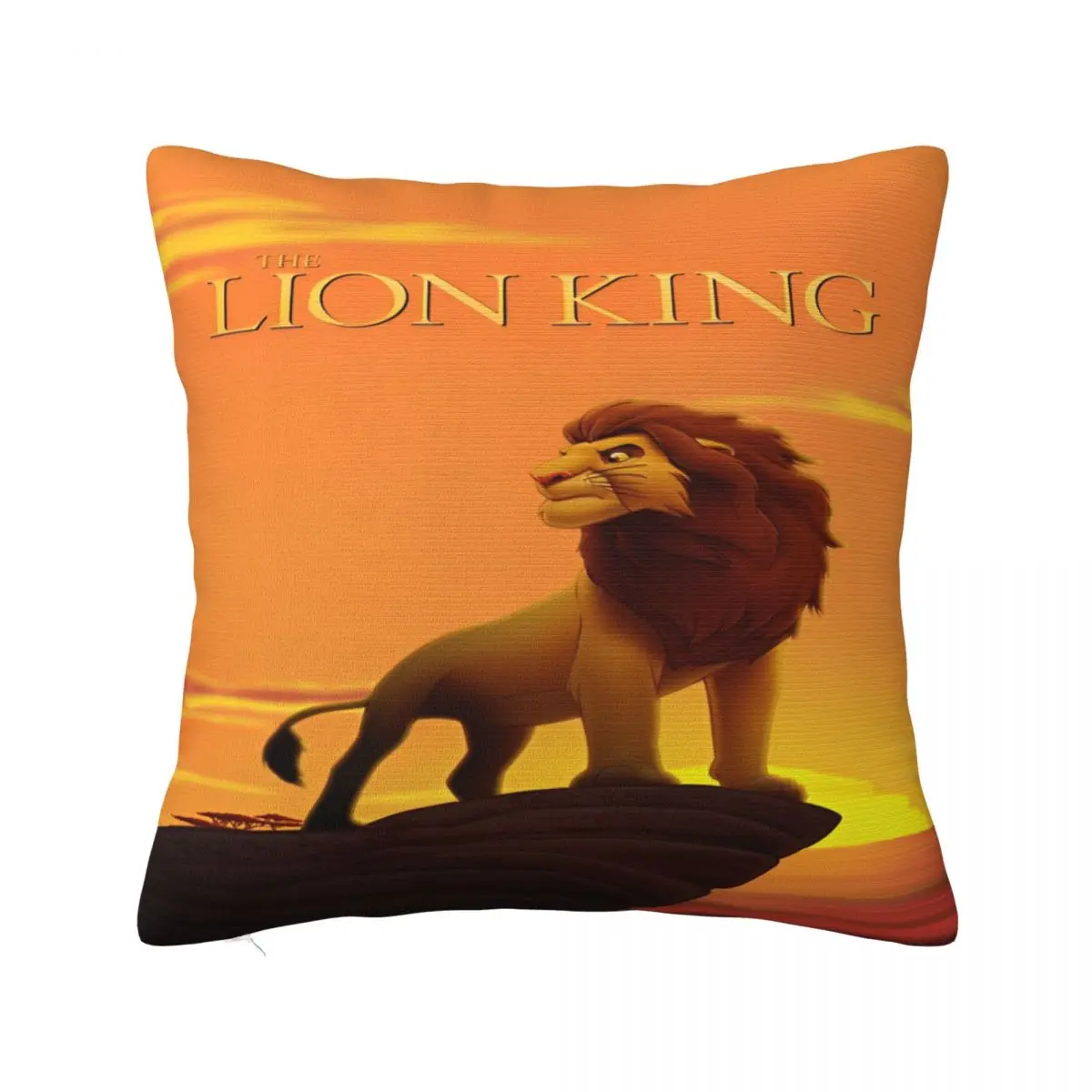 Lion King Simba Pillowcase Accessories Printing Polyester Cushion Cover Decor Pillow Case Cover Sofa Zipper 45X45cm Multi Size