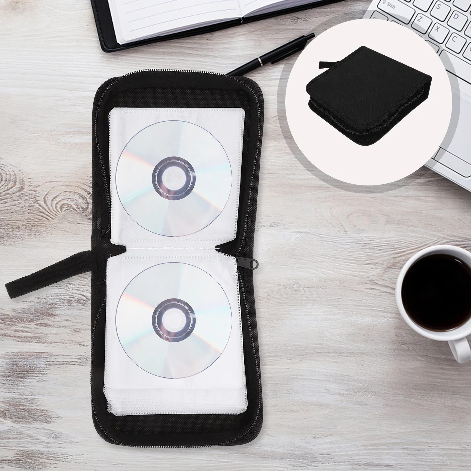 

40 Capacity Portable Dvd Storage Case Travel Cd Holder Organizer Zipper Protective Bag Cd Binder Dvd Case Holder Organizer