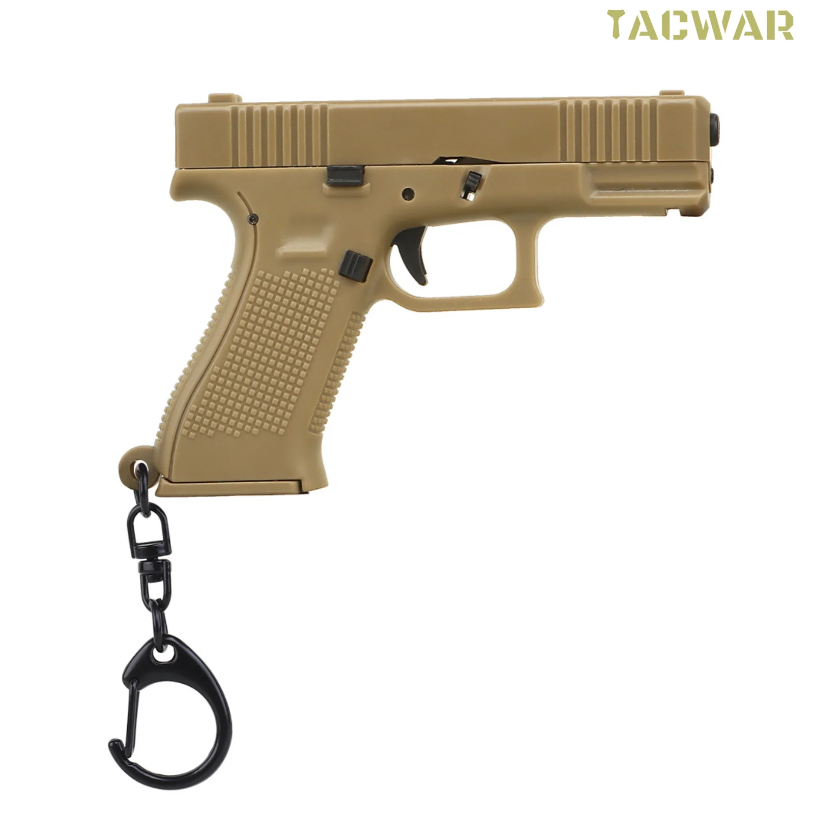 Tactical Keychain 1:4 Plastic G45 Model Key Ring with Movable Lever and Magazine for Detachable Backpack Outdoor Hunting